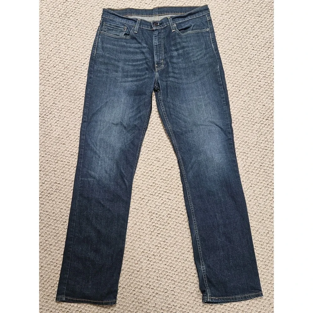 Levi's 541 Mens Jeans sz 36x34 Blue Denim Athletic Straight Dark Wash Mid Rise